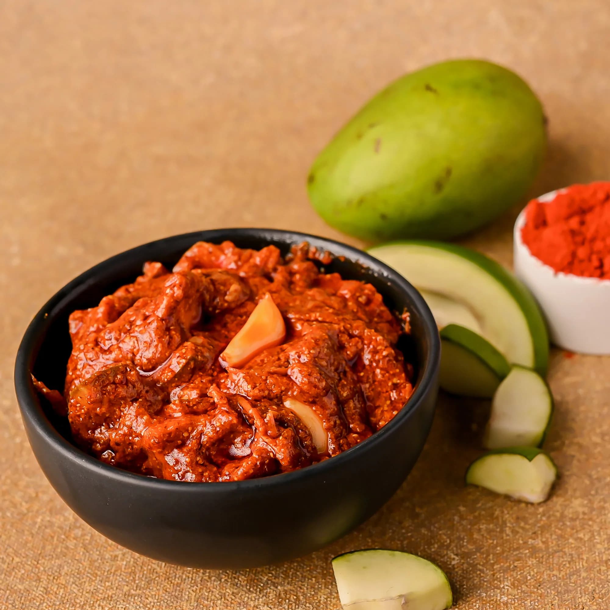 Indian market stall with traditional pickles